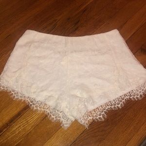 Brand new white lace shorts with tags!
